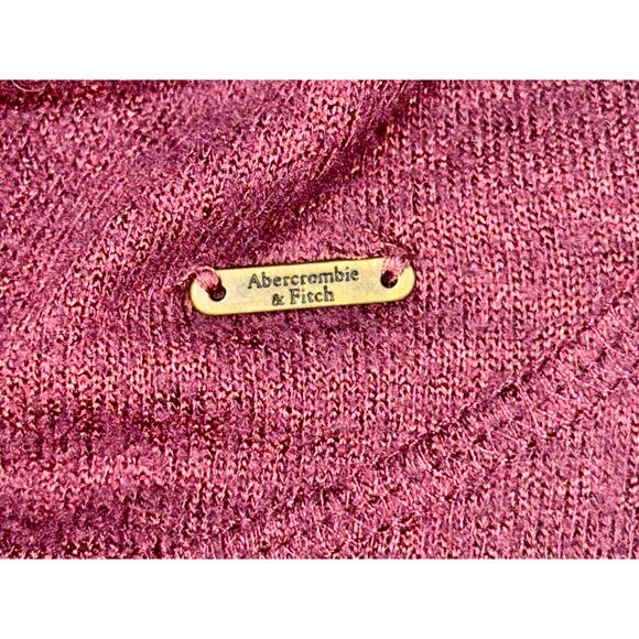 Abercrombie & Fitch Soft AF Cozy Red Knit Henley Long Sleeve Sweater Womens XS - Picture 5 of 7
